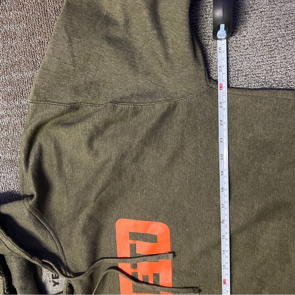 Yeti Men's XXL 2XL Green Long Sleeve Hoodie Graphic Kangaroo Pocket Pullover - Picture 5 of 6